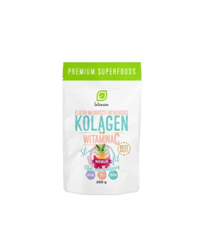 Intenson Kolagen + Witamina C, proszek do rozpuszczania, 60 g - Kolagen z witaminą C do rozpuszczania i picia