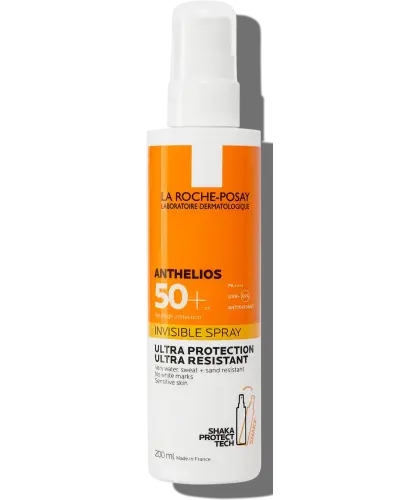 La Roche-Posay Anthelios Invisible Niewidoczny spray SPF 50+, 200 ml - Nietłusta, niewidoczna na skórze konsystencja, nie pozostawia białych śladów