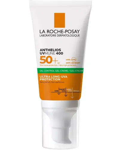 La Roche-Posay Anthelios SPF 50+ Żel-krem do twarzy, 50 ml - Nietłusta konsystencja o niewidocznym wykończeniu