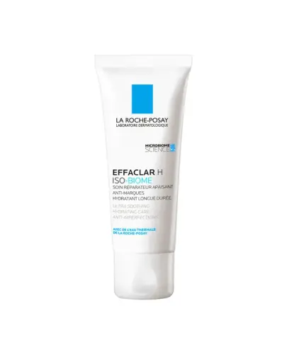 La Roche-Posay Effaclar H ISO-Biome Krem nawilżający do twarzy, 40 ml - Intensywnie nawilżający krem przeciw niedoskonałościom