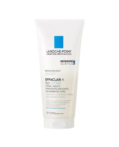 La Roche-Posay Effaclar H ISO-Biome Krem myjący przeciw niedoskonałościom, 200 ml - Dzień po dniu redukuje niedoskonałości