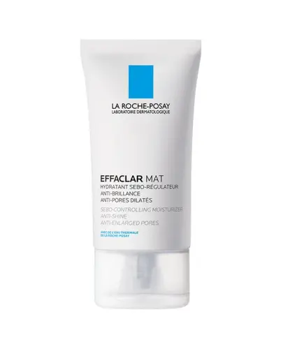 La Roche-Posay Effaclar Mat Seboregulujący krem przeciw błyszczeniu skóry, 40 ml  - Redukuje niedoskonałości skóry, zapewnia matowe wykończenie i nadaje skórze gładkość