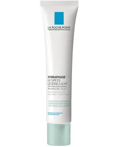 La Roche-Posay Hydraphase HA Light UV SPF 25 Krem intensywnie nawilżający, 40 ml - Dzięki filtrom UVA i UVB chroni skórę przed szkodliwym promieniowaniem