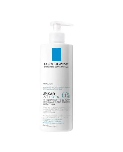 La Roche-Posay Lipikar Lait Urea 10% Nawilżające mleczko do ciała z 10% mocznikiem, 400 ml  -  Poprawia stan suchej skóry, redukując łuszczące się i szorstkie obszary