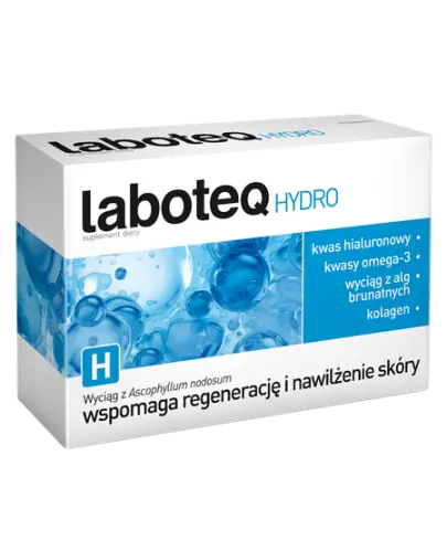 Laboteq Hydro tabletki, 30 sztuk - Ze składnikami, które wspierają naturalnych proces regeneracji oraz utrzymania prawidłowego poziomu nawilżania skóry