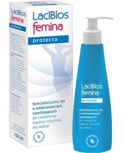 LaciBios femina Protecta, żel do higieny intymnej, 150 ml - Z kwasem mlekowym, chroni przed infekcjami intymnymi