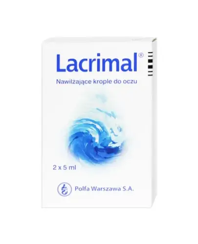 Lacrimal krople do oczu,  2x5 ml - Nawilżające krople do oczu typu ,,sztuczne łzy”