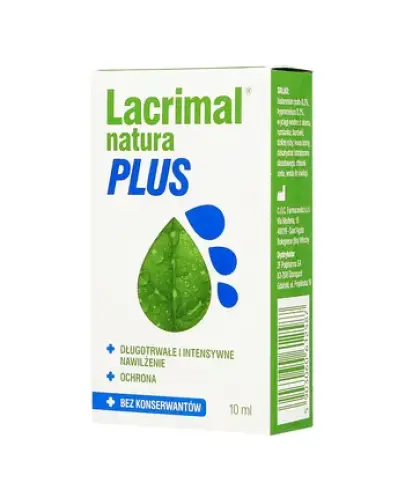 Lacrimal Natura Plus krople do oczu 10ml  - Dla osób z objawami suchych i zmęczonych oczu