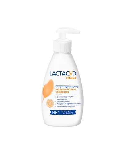 Lactacyd Femina Emulsja do higieny intymnej z pompką, 200 ml - Do skóry normalnej