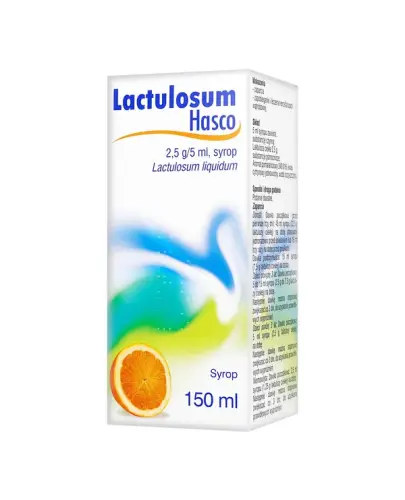 Lactulosum Hasco 2,5 g/5 ml, 150 ml - Syrop ułatwiający wypróżnianie dla dzieci i dorosłych