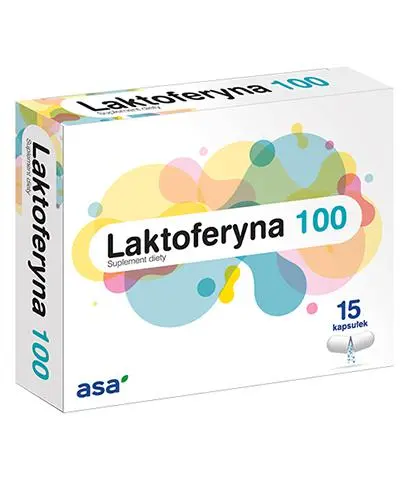 Laktoferyna 100, 15 kapsułek - Uzupełnienie diety dla dzieci i dorosłych