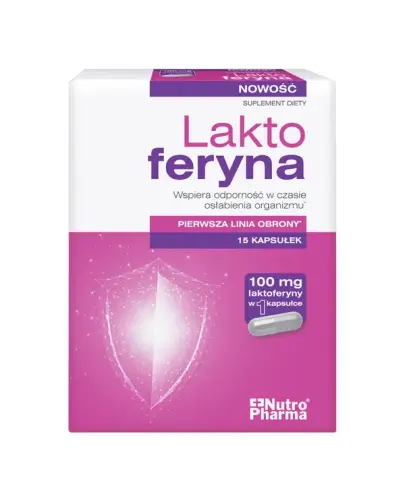 Laktoferyna, 15 kapsułek - 100 mg laktoferyny w jednej kapsułce