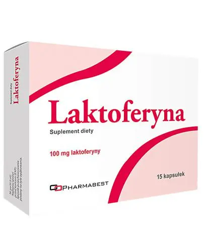 Laktoferyna 100 mg, 15 kapsułek  - Z mleka krowiego, dla dzieci powyżej 3 roku życia i dorosłych