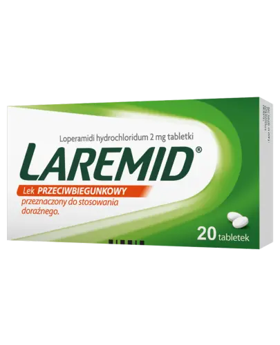 Laremid 2 mg, 20 tabletek - Loperamidi hydrochloridum 2 mg, tabletki