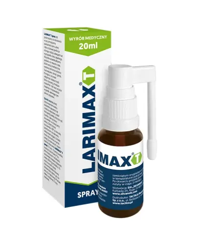 Larimax T, spray do jamy ustnej i gardła 20ml - Powleka jamę ustną i błonę śluzową gardła