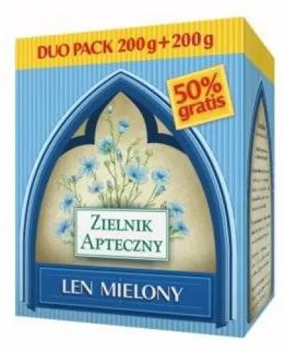 Len mielony, duo pack 200 g + 200 g - Bogaty w błonnik oraz substancje śluzowe, które powlekają przewód pokarmowy