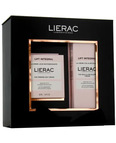 Lierac Lift Integral Ujędrniający Krem na dzień, 50 ml + Krem do szyi i dekoltu, 50 ml - Zestaw kremów z efektem integralnego liftingu do pielęgnacji twarzy, szyi i dekoltu