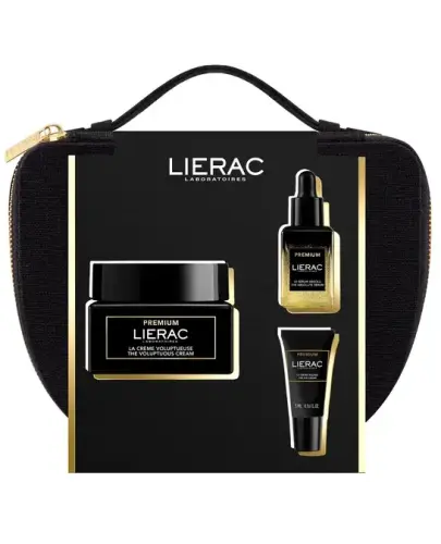 Lierac Premium Bogaty Krem, 50 ml + Serum regenerujące, 13 ml + Krem pod oczy, 5 ml - Zestaw do pielęgnacji skóry normalnej i suchej