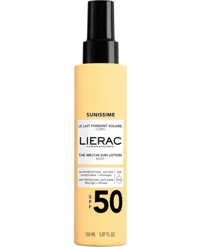 Lierac Sunissime Balsam do ciała SPF 50, 150 ml - Wysoka ochrona przeciwsłoneczna i wzmocnienie opalenizny