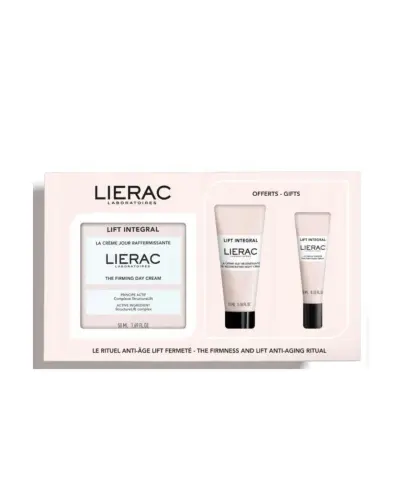 Lierac Zestaw Lift Integral Krem dzień + Serum + Krem noc, 50ml + 10 ml + 15 ml - Zestaw wzmacnia strukturę skóry, która odzyskuje jędrność, elastyczność i sprężystość