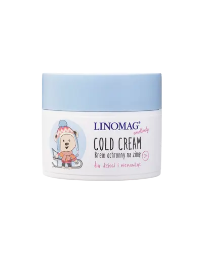 Linomag Cold Cream Krem ochronny na zimę dla dzieci i niemowląt, 50 ml - Zabezpiecza skórę przed działaniem zimna, wiatru i mrozu