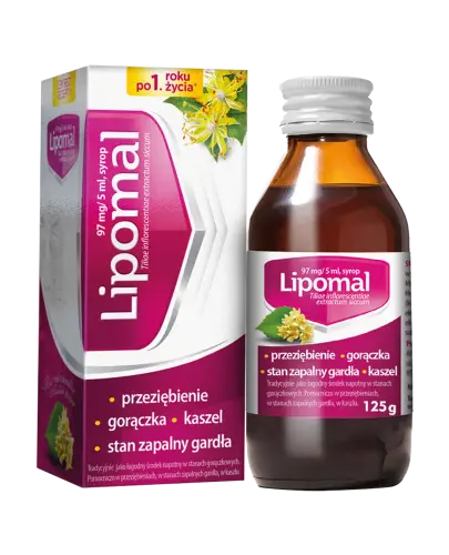 Lipomal, syrop, 97 mg/5 ml, 125 g - Syrop na przeziębienie dla dzieci po 1. roku życia