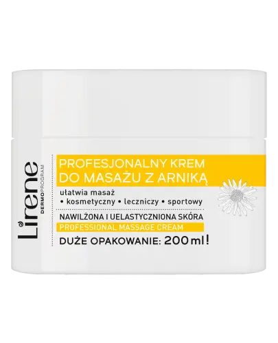 Lirene, profesjonalny krem do masażu z arniką, 200 ml  - Do każdego typu skóry