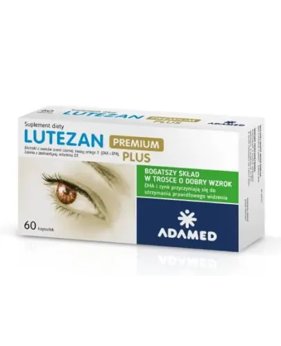 Lutezan Premium Plus, 60 kapsułek - Suplement diety z witaminą E i D