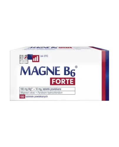 Magne B6 Forte, 100 tabletek powlekanych - Na niedobory magnezu i (lub) witaminy B6