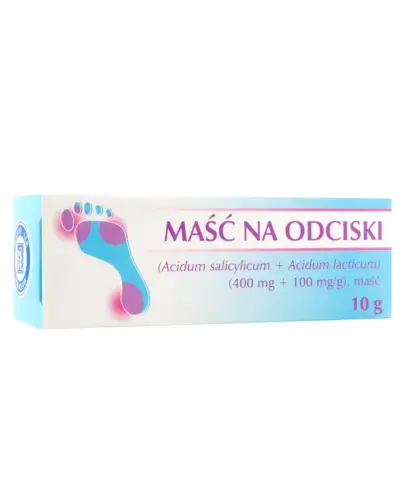 Maść na odciski (400 mg + 100 mg) /g, maść, 10 g - Maść na odciski Hasco z kwasem salicylowym i kwasem S-mlekowym