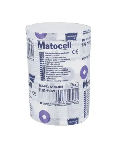 Matocell Wata celulozowa w zwoikach, 150 g - Chłonny materiał opatrunkowy