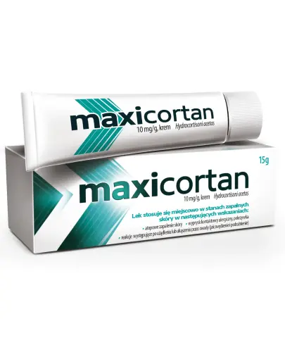 Maxicortan krem, 15 g - Z ydrokortyzonem do stosowania miejscowego na skórę