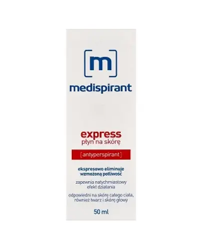 Medispirant Express Płyn na skórę, 50 ml  - Ekspresowo eliminuje wzmożoną potliwość