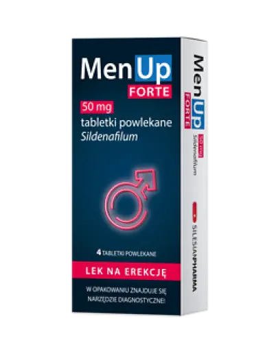 MenUp Forte 50 mg, 4 tabletki powlekane - Zaburzenia wzwodu u dorosłych mężczyzn