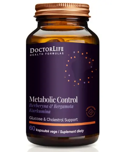 Doctor Life Metabolic Control, 60 kapsułek - Berberyna & Bergamota & Kurkumina