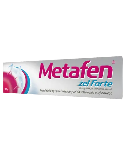 Metafen żel Forte, 100 mg/g (10%), żel 100 g - O działaniu przeciwzapalnym i przeciwbólowym, dla dorosłych i dzieci powyżej 12. roku życia