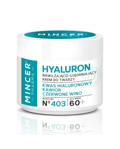 Mincer Pharma Hyaluron, Nawilżająco - ujędrniający krem do twarzy, 50 ml - Krem do cery dojrzałej 60+.