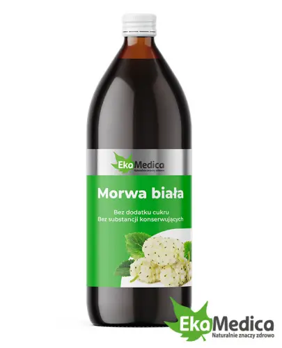 EkaMedica Morwa biała, płyn 500ml  - Bez dodatku cukru, zawiera tylko naturalnie występujące cukry