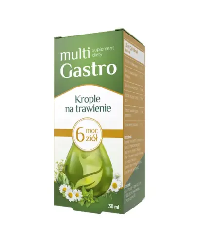 MultiGastro, krople doustne 30ml - Krople ziołowe, których składniki wspierające prawidłowe trawienie