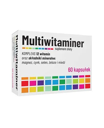 Multiwitaminer Alg Pharma, 60 kapsułek - Zawiera 12 witamin oraz składniki mineralne