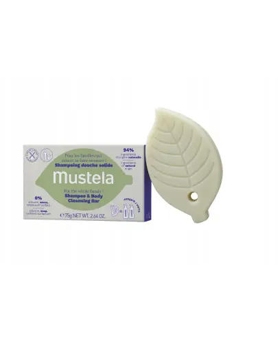 Mustela Szampon i mydło w kostce, 75 g - Które delikatnie oczyszcza włosy i skórę ciała