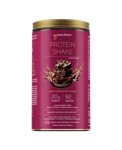 MyBest Protein Shake czekoladowe brownie, 450 g - Z aminokwasami, witaminami i ekstraktami roślinnymi, które wspierają odchudzanie