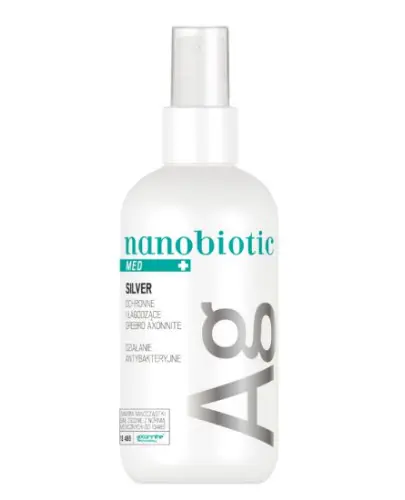 Nanobiotic Med+ Silver, Ochronne i łagodzące srebro Axonnite®, spray 150 ml - Do codziennej, profilaktycznej ochrony i poprawy kondycji skóry czy błon śluzowych