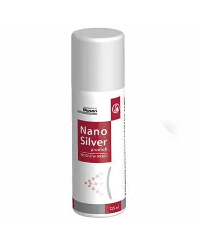 NanoSilver Prodiab, proszek w sprayu 125 ml - Tworzy barierę ochronną wspomagając leczenie ran, otarć, drobnych oparzeń i uszkodzeń skóry