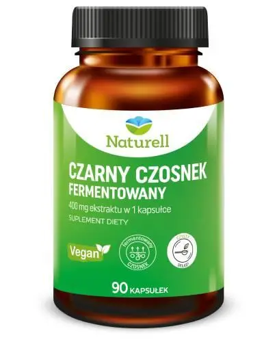 Naturell Czarny Czosnek Fermentowany, 90 kapsułek - 400 mg ekstraktu w jednej kapsułce