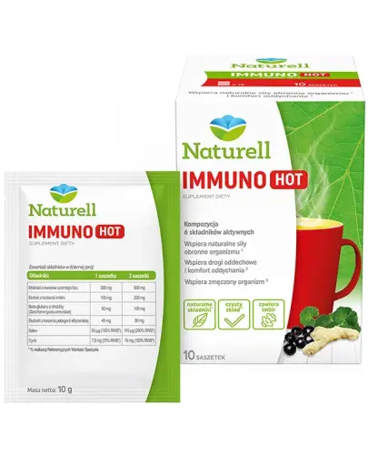 Naturell Immuno Hot, 10 saszetek  -  Preparat wspomaga prawidłowe funkcjonowanie układu odpornościowego