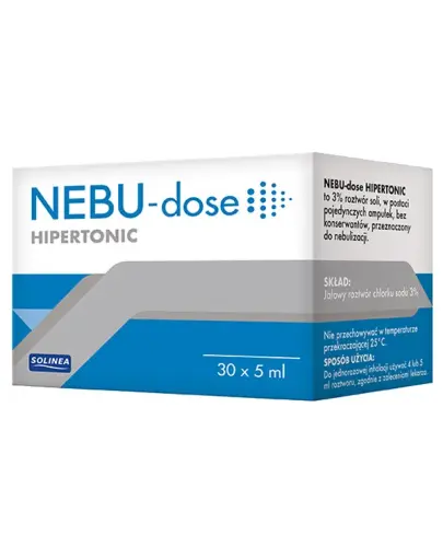 Nebu-Dose Hipertonic, 3% roztwór do nebulizacji 30 ampułek - Roztwór soli fizjologicznej 3% do nebulizacji