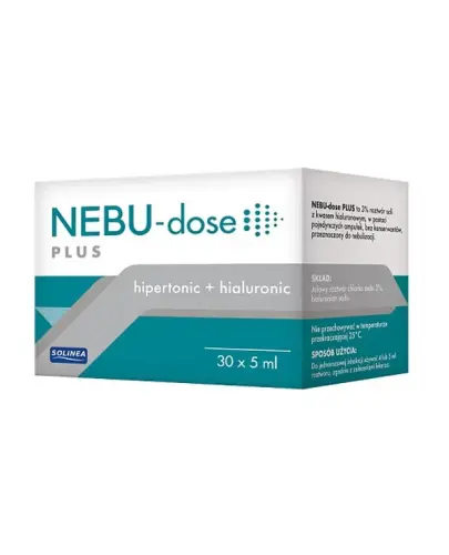 Nebu-Dose Plus, roztwór do nebulizacji, 30 ampułek - Roztwór soli fizjologicznej 3% z kwasem hialuronowym przeznaczony do nebulizacji