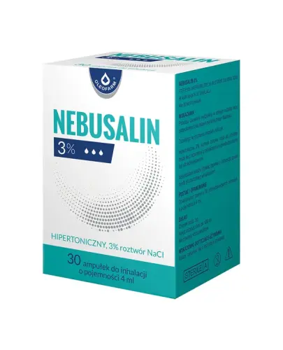 Nebusalin 3%, roztwór do nebulizacji 30 ampułek - Roztwór soli fizjologicznej 3% do nebulizacji