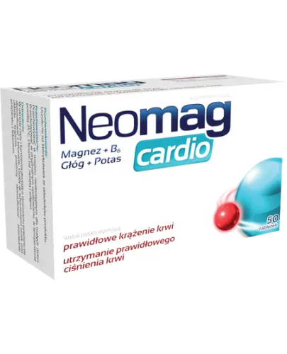 NeoMag Cardio, 50 tabletek - Suplement diety z magnezem, potasem i głogiem